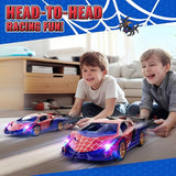ZIROKAY Spider Remote Control Car with Multi-Color Flash Lights, Drift RC Cars, Spider Toys Gifts for 3 4 5 6 7 8 9 10 Year Old Boys Age 3-4 4-6 6-8 8-12 Christmas Birthday Gift, Toddler Kids Toy