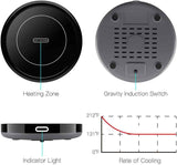 Smart Coffee Warmer, BESTINNKITS Auto On/Off Gravity-Induction Mug Warmer for Office Desk Use, Candle Wax Cup Warmer Heating Plate (Up to 131F/55C) (Black)