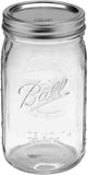 Ball Wide Mouth Glass Mason Jars with Lids and Bands, Used for Canning, Pickling, Juice, Jam, Jelly, Quart Size 32 Ounce (Pack of 2)
