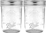Ball Wide Mouth Glass Mason Jars with Lids and Bands, Used for Canning, Pickling, Juice, Jam, Jelly, Quart Size 32 Ounce (Pack of 2)