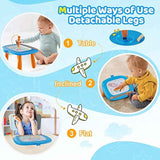Kikidex Magnetic Drawing Board, Toddler Girl Toys for 1-2 Year Old, Doodle Board Pad Learning and Educational Toys for 1 2 3 Year Old Baby Kids Birthday Gift(Light Blue)
