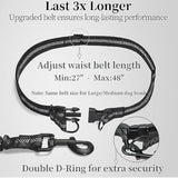iYoShop Hands Free Dog Leash with Zipper Pouch, Dual Padded Handles and Durable Bungee for Walking, Jogging and Running Your Dog (Large, 25-120 lbs, Black)