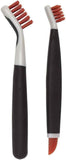 oxo good grips deep clean brush set with 2 brushes and non-slip grips for grout and stove tops cleaning
