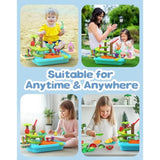 4-in-1 Play Kitchen Sink Toy Set with Running Water, Educational Pretend Play for Kids 3+