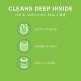 Affresh Washing Machine Cleaner, Helps Power Away Odor Causing Bacteria & Grime Deep Inside Pump, Valve & Hoses, 6 Time Release Tablets, 6 Month Supply