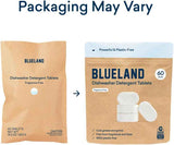 Blueland 100% plastic-free dishwasher detergent tablets, 60 count, eco-friendly, natural, usda certified biobased
