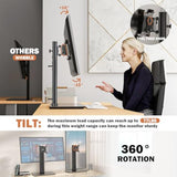 single lcd computer monitor free-standing desk stand mount riser for 13-32 inch screen with swivel and height adjustable