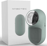 Magictec Rechargeable Fabric Shaver, Lint Remover for Clothes and Furniture, Battery Operated, Green