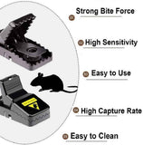 Feeke Mouse Traps, Mice Traps for House, Small Mice Trap Indoor Quick Effective Sanitary Safe Mousetrap Catcher for Family and Pet - 6 Pack, (M01-6Pack)