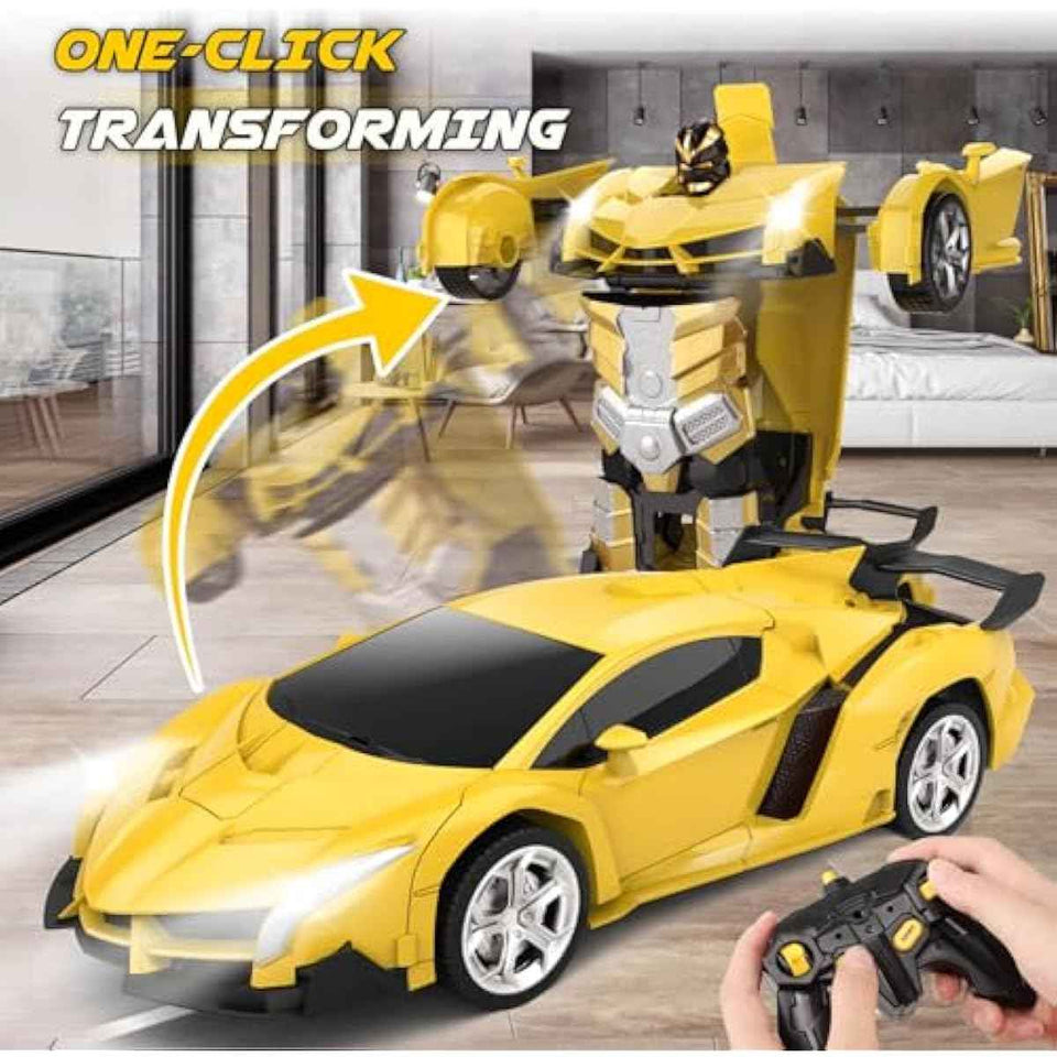 Transform remote control car toy for kids 4-8 years, 2.4GHz frequency, 360° rotation drifting