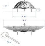 Premium Stainless Steel Veggie Steamer Basket, Expandable to Fit Various Size Pots, 5.5 to 9.2 inches, by SAYFINE