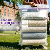 20 Gallon Heavy Duty Jumbo Storage Bags, 24" x 34" Resealable Zipper Top, Pack of 5, BPA-Free, 6 Mil Thick
