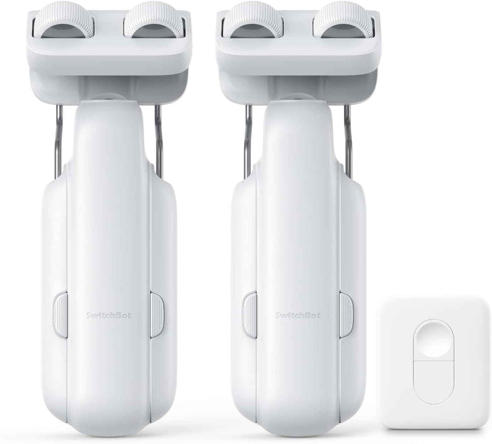 SwitchBot 2025 Automatic Curtain Opener 3 Rod-Bluetooth Remote Control, WiFi&Smartphone Control, Upgraded High-Performance, Add Hub to Work with Alexa, Google Home, HomeKit