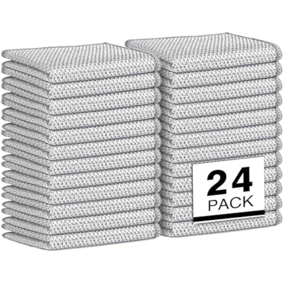 AIDEA Non-Scratch Wire Dishcloth 24-Pack, Washable Dish Rags with No Odor
