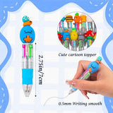 cZWZ 20Pcs Mini Multicolor Pens 4-in-1 Cute Ballpoint Pens for Kids Birthday Party Favors Gifts Teacher Supplies