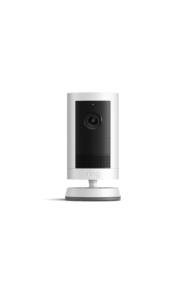 Ring Outdoor Cam Plus, Battery (newest model), Home or business security, Wide-Angle 2K Video with Ring Vision, Low-Light Sight for full-color night vision, Mount-Anywhere Versatility, White