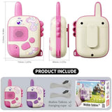 Unicorn walkie talkies for girls 2 pack birthday gifts 3-8 year old outdoor camping toys