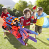 Spider Gloves Man Web Shooter Toy with Wrist, Spider Launcher Gloves Cosplay Toy Set for Kids