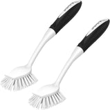 SetSail 2 Pack Dish Scrub Brushes with Built-in Scraper for Cleaning Dishes, Pots and Pans, Kitchen Sink