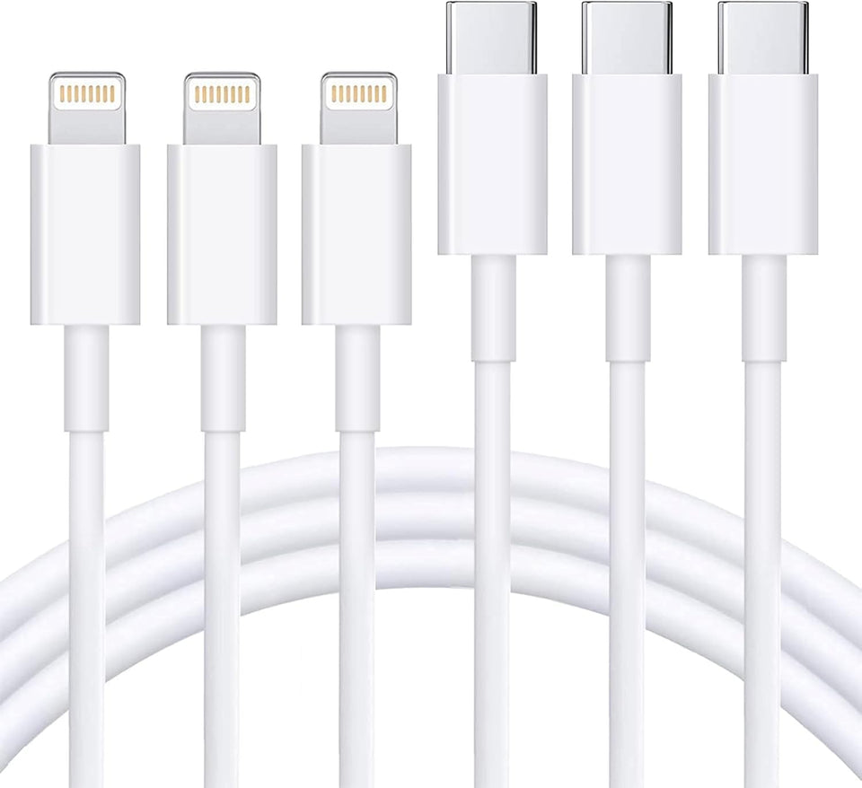 RCTech 3Pack 6FT Lightning cable MFi certified iPhone fast charger