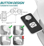 Samodra non-electric cold water bidet toilet seat attachment with pressure controls, retractable nozzles, black finish.