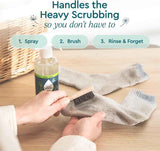 Puracy Laundry Stain Remover Brush for Tough, Deep, and Aged Clothing Stains, with Vegan Bristles for Safe and Effective Stain and Odor Elimination