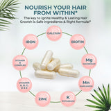 VITAL NUTRITIVE Vital Hair Complex – Biotin & Vitamin B Hair Vitamins for Women & Men – Supports Healthy Hair, Skin & Nails – Hormone-Free, Gluten-Free – Hair Supplement for Women & Men