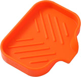 MicoYang silicone bathroom soap dish with drain spout, sink organizer, and sponge holder, 4.9 x 3.2 inches
