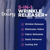 Downy Wrinkle Releaser Spray, Travel Size + 16.9 Oz Pack of 2, All-In-One Formula Removes Wrinkles, Static and Odors, Light Fresh Scent
