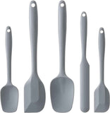 Silicone Spatula Set, 5 Piece Food Grade Rubber Spatulas for Baking, Cooking, and Mixing High Heat Resistant Non Stick Dishwasher Safe BPA-Free (Multicolor)