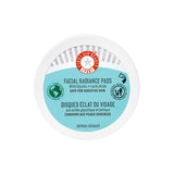 First Aid Beauty facial radiance pads with glycolic lactic acids daily exfoliating pads for sensitive skin compostable one-step makeup prep 28 count