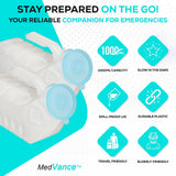 MedVance 1000ml spill-proof portable urinals for men, 2 pack with glow in dark and leak-proof lid