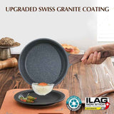 Sensarte 1.5 Qt Nonstick Saucepan with Lid, Swiss Granite Coating, Stay-cool Handle, PFOA Free
