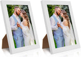 PECULA 2 Pack 5x7 Picture Frame, Black Picture Frame for Wall and Tabletop Display, Resistant Plastic Clear Plexiglass for Vertical or Horizontal Display