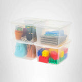 IRIS USA 20-Pack Storage Bins with Lids, 6 Quart, Shoe Boxes Clear Stackable Containers Organize Shoes Closet Shelves, Classroom Organization Teacher Tools, Game Storage - BPA-Free Plastic