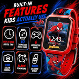 Accutime Marvel Spider-Man Red Educational Touchscreen Smart Watch Toy for Boys, Girls, Toddlers - Selfie Cam, Learning Games, Alarm, Calculator, Pedometer, and More (Model: SPD4588AZ)