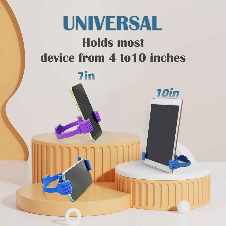 Honsky green/purple thumbs-up phone stand for tablets, e-readers and smart phones - 2 count