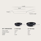 All-Clad 2-Piece Hard Anodized Non-Stick Fry Pan Set, 8-10 Inch, Induction and Oven Safe Cookware for Home Kitchen, Dishwasher Safe
