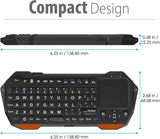 Fosmon Mini Bluetooth Keyboard (QWERTY Keypad), Wireless Portable with Touchpad, Compatible with Apple TV, Amazon Fire Stick, PS4, PS4 Pro, PS5, HTPC/IPTV, VR Glasses, Smartphones