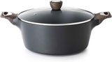SENSARTE Ceramic Nonstick Stock Pot with Lid, 2.6/4.5/6.6/8.5 QT Soup Pot Casserole Pot, Non-toxic Healthy Pasta Pot, Large Cooking Pot Stew Pot, Induction Compatible, PFOA PFAS PTFE Free, White