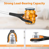 32" 2-pack grabber reacher tool with 360° rotating jaw & magnet, foldable, durable, for seniors and limited mobility