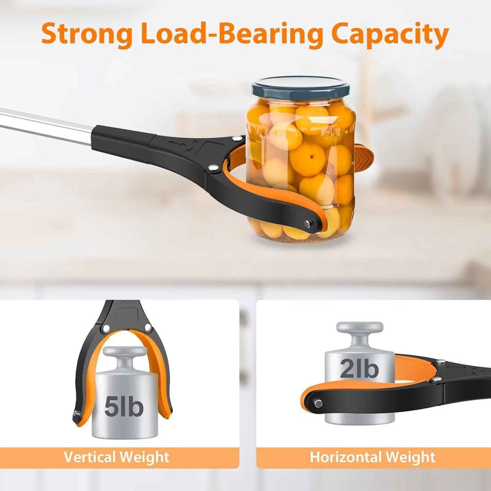 32" Grabber Reacher Tool, 2-Pack Foldable Reacher Grabber Pickup Tool with 360° Rotating Jaw & Magnet