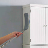 Retractable Gap Dust Cleaner with Extension Pole and 3 Microfiber Dusting Cloths for Cleaning Under Refrigerator, Furniture, and Appliances