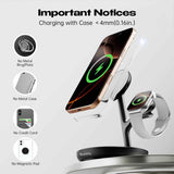 Magnetic Charger for iPhone 17 16 15-12 Series, Mag-Safe Phone Charger for iPhone and AirPods Charging Stand