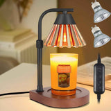 Dimmable Candle Warmer Lamp Adjustable Height Electric Wax Melt Warmer for Jar Scented Candles Suitable for Home Office Decor Birthday Gifts for Women Mom Grandma（with 2 Bulbs）