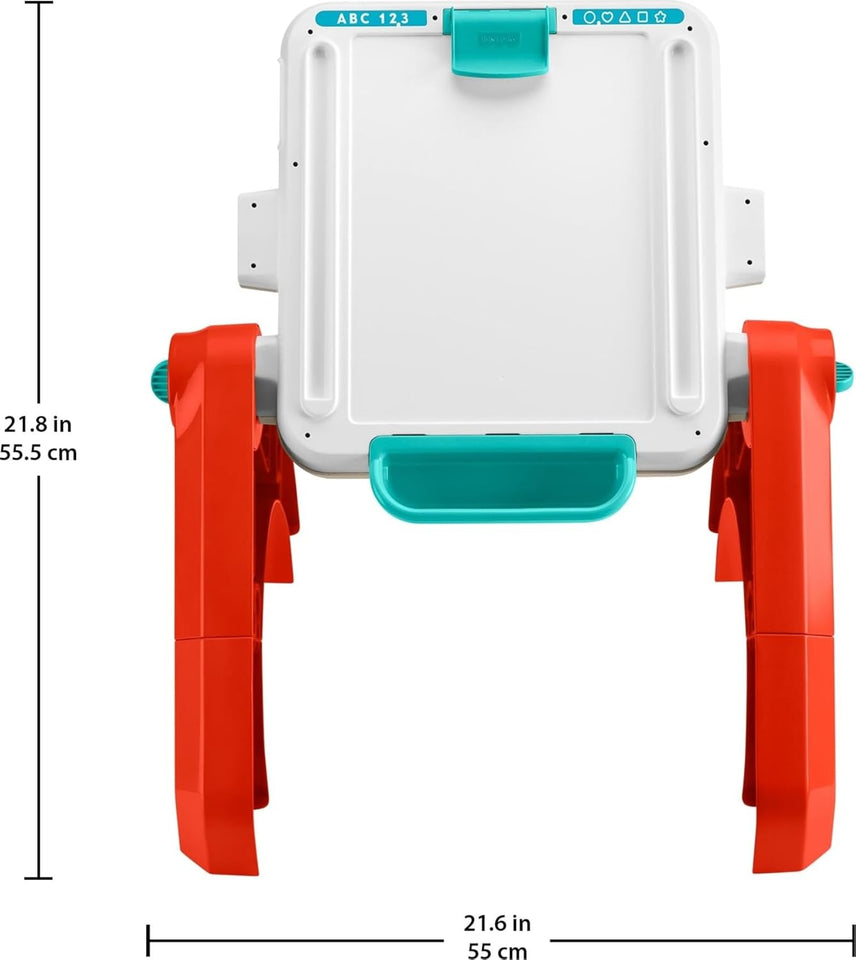 Fisher-Price Laugh & Learn 4-in-1 Activity Table & Art Easel for ages 6+ months with multilanguage support
