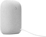 Google Audio Bluetooth Speaker - Chalk, Wi-Fi, Bluetooth, Google Assistant, Stereo Pairing