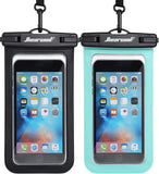 Hiearcool Waterproof Phone Pouch, IPX8 Waterproof Phone Case for iPhone 17/16/15/14 Pro Max, Cell Phone Dry Bag for Beach & Cruise Essentials, Touch Screen, Lanyard Included, 2 Pack (Fits Up to 8.9”)