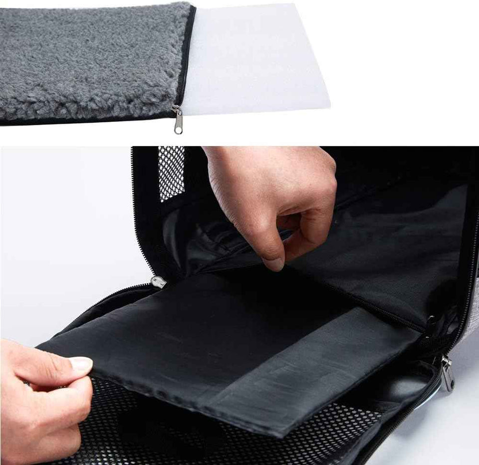 Vceoa Soft-Sided Cat Bag, 17.5x11x11 Inches, for Pets Up to 16 Lbs