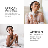ujfqbh 3 pieces african bath sponge pink yellow purple exfoliating shower body scrubber